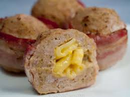 Line a baking sheet with nonstick foil. Turkey Meatloaf Stuffed With Mac And Cheese Recipe Cdkitchen Com