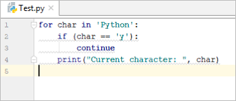 The syntax of continue statement in python is similar to what we have seen in java(except the semicolon). Python Control Statements Python Continue Break And Pass