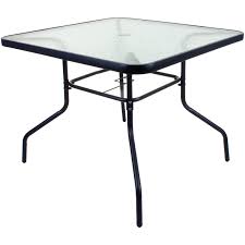 | skip to page navigation. 100cm Square Glass Table Black Metal Frame Outdoor Garden Patio Furniture Large 5055493886919 Ebay