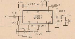 That's mean this circuit uses two ic's of every single channel in bridge mode. Ic An214 Audio Power Amplifier Electronic Circuit