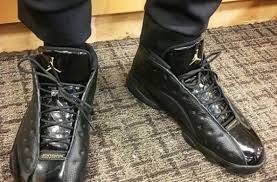 Leather Jordan 13 Black And Blue Kawhi Leonard Stunts In Air Jordan 13 Done In Black Patent Leather Must Be Nice Huh Jordan Brand At Nike Shoes Outlet Adidas Shoes Online Nike Free Runners