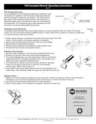 How to use a torque wrench properly. Insulated Wrench Manual For Tsn Models Manualzz