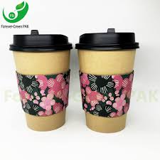 Fabric coffee cup sleeve critters/flowers reversible washable (cup not included). Buy Clean Disposable And Hygienic Coffee Sleeves Wholesale Alibaba Com