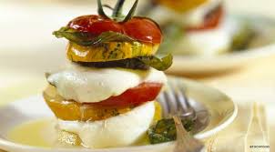 Zucchini Tomato And Mozzarella Towers Recipe Gourmet Appetizers Recipes Summer Appetizer Recipes Easy Appetizer Recipes