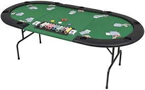 Maybe you would like to learn more about one of these? Amazon Com Festnight 9 Player Poker Play Table Folding Oval Casino Texas Holdem Card Game Table With 9 Cup Holders And 1 Large Dealer Tray Table Green 81 1 X 41 7 X 29 9 Inches