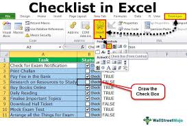 A formula to determine which. Checklist In Excel How To Create Checklist In Excel Using Checkbox