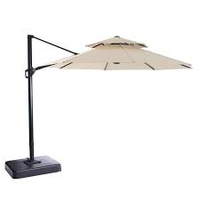 Black And White Striped Patio Umbrella Canada Garden Treasures 11 Ft Offset Tilt Umbrella Lowe S Canada Offset Umbrella Patio Umbrella Umbrella