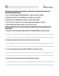 Ela Quotation Marks Punctuating Direct Indirect Quotes Worksheet 2 W Answers Indirect Quotes Quotations Quotation Marks