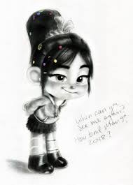 One Of The Cutest Pictures Of Vanellope By One Of The Best Artists Who Draw Vanny Drawings Of Friends Cute Cartoon Wallpapers Cute Disney Wallpaper