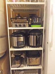 Reliable Appliance Garage Out Of 2 Mulig Shelf Units Ikea Hackers Appliance Garage Kitchen Appliance Storage Store Kitchen Appliances
