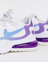Les plus belles baskets nike rose pour femme sont chez chausport ! Nike Air Max 270 React Baskets Bleu Et Violet Rose From Asos On 21 Buttons