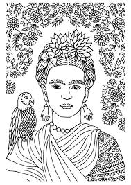 frida kahlo desenho para colorir