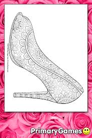 Grab a box of colored pencils, crayons, markers or gel pens and color this beautiful shoe drawing.retail therapy, aka shoe shopping, can get expensive, and this therapeutic exercise of coloring is free! High Heel Shoe Coloring Page Free Printable Pdf From Primarygames