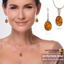 Vintage amber jewelry set