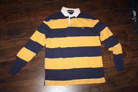 Black And Yellow Striped Long Sleeve Shirt Mens Polo Ralph Lauren Navy Blue Yellow Striped Long Sleeve Rugby Shirt Sz M Long Sleeve Rugby Shirts Yellow Long Sleeve Shirt Yellow Striped Shirt