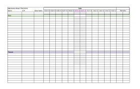 Attendance Chart Template 5 Blank Invoice