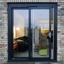 Glass doors are widely used as patio doors in modern homes, but more and more homeowners are choosing them for their exterior doors. Glass And Aluminum Black Sliding Glass Door Exterior For Home Rs 350 Square Feet Id 21096905630