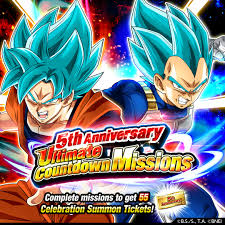 Dragon ball z dokkan battle 5th anniversary world collectable figure. Dragon Ball Z Dokkan Battle On Twitter 5th Anniversary Ultimate Countdown Missions 5th Anniversary Ultimate Countdown Missions Are Here Complete Missions To Get Celebration Summon Tickets For More Details Please Kindly Check