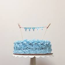 They're pretty and easy to make, so you can make one for every guest! Baby Shower Cake For Boy Rosette Frosting With Name Quick Easy Elegant Baby Shower Cakes For Boys Baby Shower Cakes Baby Shower Desserts Boy