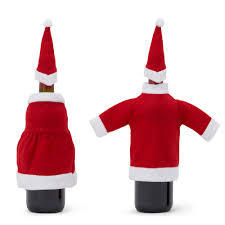 Personalizza le bottiglie del tuo ricevimento con questi abiti di raso e organza, ricreando l'abito dello sposo e della sposa, renderai il tavolo del bar e drink divertente e simpatico. Set 2 Vestiti Natalizi Per Bottiglia Dmail