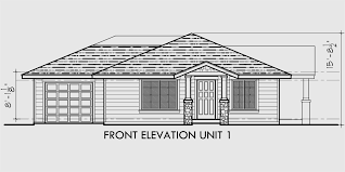 Height of one story house. Single Story Duplex House Plan Corner Lot Duplex House Plan D497