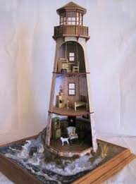 Fit your lighthouse with a simple light bulb fixture or shop at a lighting store to find just the right fixture to resemble the top of a lighthouse. 73 Lighthouse Ideas Lighthouse Doll House Lighthouse Crafts