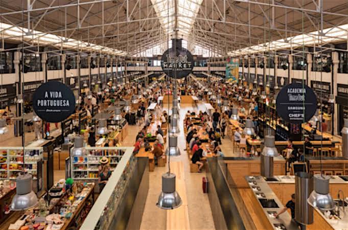 Resultado de imagem para mercado da ribeira lisboa