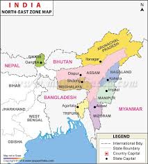 North East India Map Seven Sisters Of India India Map India Holidays Holidays And Events