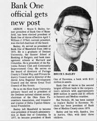 Bruce S Bailey Bank One New Post