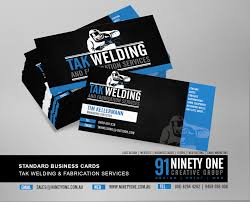 Professional welding services business card. Tak Welding And Fabrication Services Business Card Design Ninety One Design