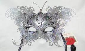 Maybe you would like to learn more about one of these? Italian Masquerade Masks Silver Butterfly