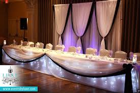 Black And White Backdrops For Events Navy Blue And Silver Wedding Decorations Black And White With Royal Blue Decor Wedding Reception Head Table Head Table Wedding Backdrop Reception Head Table
