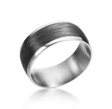 Furrer Jacot Carbon Collection 18k White Gold Carbon Fiber Wedding Band Available At Michael C Carbon Fiber Wedding Bands 18k White Gold Engagement Rings