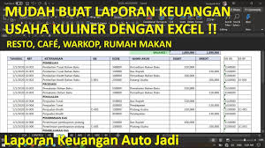 Apakah laporan keuangan excel memiliki keterbatasan? Mudah Membuat Laporan Keuangan Usaha Kuliner Restoran Cafe Warkop Warung Makan Dengan Excel Youtube