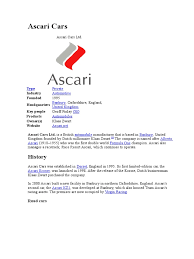 Henry lau, peter ho, lin chenhan and others. Ascari Cars Doc Car Manufacturers Sports Car Racing