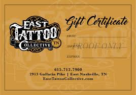 A tattoo is a wonderful gift for any occasion, from christmas to anniversaries and birthdays you can gift something that is truly special and rest assure that we will provide not only a great tattoo but also. East Tattoo Shop