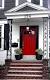 Ranch White House Black Shutters Red Door