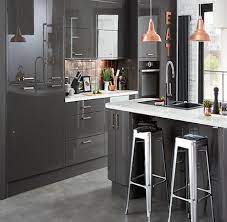 Choisissez la dimension de vos caissons (hauteur, largeu. B Q Cooke Lewis Rafello High Gloss Antrhacite Bold Statement Kitchen Kitchen Compare Com Contemporary Kitchen Diy Kitchen Fittings Contemporary Kitchen