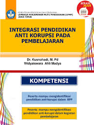 Rencana pelaksanaan pembelajaran (rpp) integrasi pendidikan anti korupsi sekolah : Anti Korupsi Lamongan