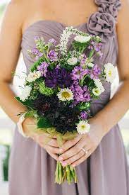 Blue and purple berries wreath background. Purple Summer Wedding