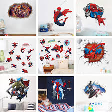 Online shopping for spiderman in india buy spiderman accessories for kids free shipping cash on delivery easy returns and exchanges. Marvel Hero 3dview Creative Wall Stickers For Kids Room Boy Bedroom Accessories Spiderman Ironman The Avengers Mural Room Decor Buy At The Price Of 6 18 In Aliexpress Com Imall Com