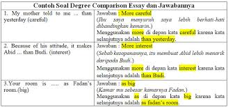 Soal latihan degree of comparison guru ilmu sosial.that's why we comparison received perfect results.choose the best answer by crossing a, b, c or d!contoh soal degree of comparison abc dan essay beserta jawabannya a.soal latihan 'degree of comparison' 1.berikut 50 contoh soal. Soal Dan Jawaban Degree Of Comparison Literatur