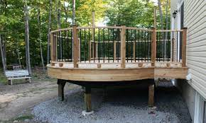 You can look up the recommended footing size, based on the size and type of house and the bearing capacity of the soil (see the table above). 5 Types Of Deck Footings