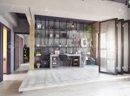 Both easy and intuitive, homebyme allows you to create your floor plans in 2d and furnish your home in 3d, while expressing your decoration style. Creative Design Of The Partition Zone Of The Home Office Interior 3d Design Concept Stock Photo Picture And Royalty Free Image Image 112902376