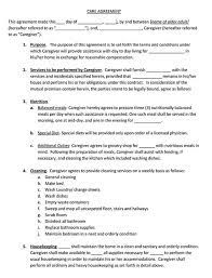 The average hourly pay for a caregiver in south africa is r23.67. Caregiver Contract Agreement Free Templates Examples Word Pdf