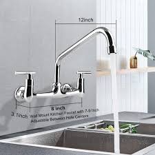 Kitchen faucet with filtered water spout. Buy Commercial Wall Mount Kitchen Faucet With 12 Swivel Spout 8 Inch Center 2 Handles Commercial Sink Faucet For Compartment Prep Backsplash Mount Restaurant Sink Faucet Chrome Finish Online In Turkey B08rsj135w
