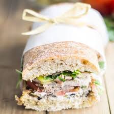 The Best Picnic Sandwich Ever Made With Roast Chicken Olive Tapenade Goat Cheese Amp Sweet Pepperoncini Then Pres Picnic Sandwiches French Sandwich Food