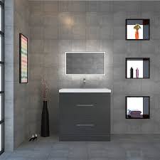 Two doors and an open shelf allow you to store your personal effects. Patello 800 2 Draw Grey And Basin Buy Online At Bathroom City