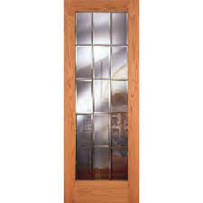 Solidly engineered doors provide soundproofing for a quieter environment, which means better sleep in a bedroom, or better concentration in an office. Feather River Doors 36 In X 80 In 15 Lite Unfinished Oak Clear Bevel Brass Woodgrain Interior Door Slab Om15013068b375 The Home Depot