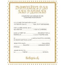 Pour cela, ils doivent se souvenir des mots exacts de la chanson. Jeux Baby Shower N Oubliez Pas Les Paroles